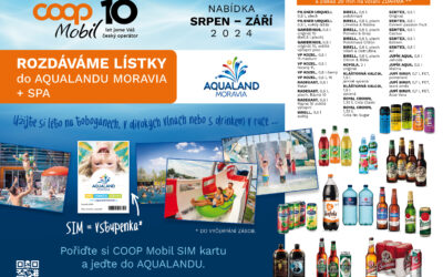 VYHRAJ LÍSTKY DO AQUALANDU MORAVIA S COOP MOBILEM