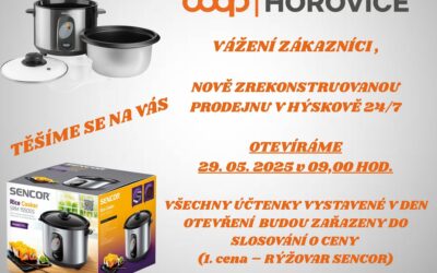 ZNOVUOTEVŘENÍ PRODEJNY V HÝSKOVĚ !!!