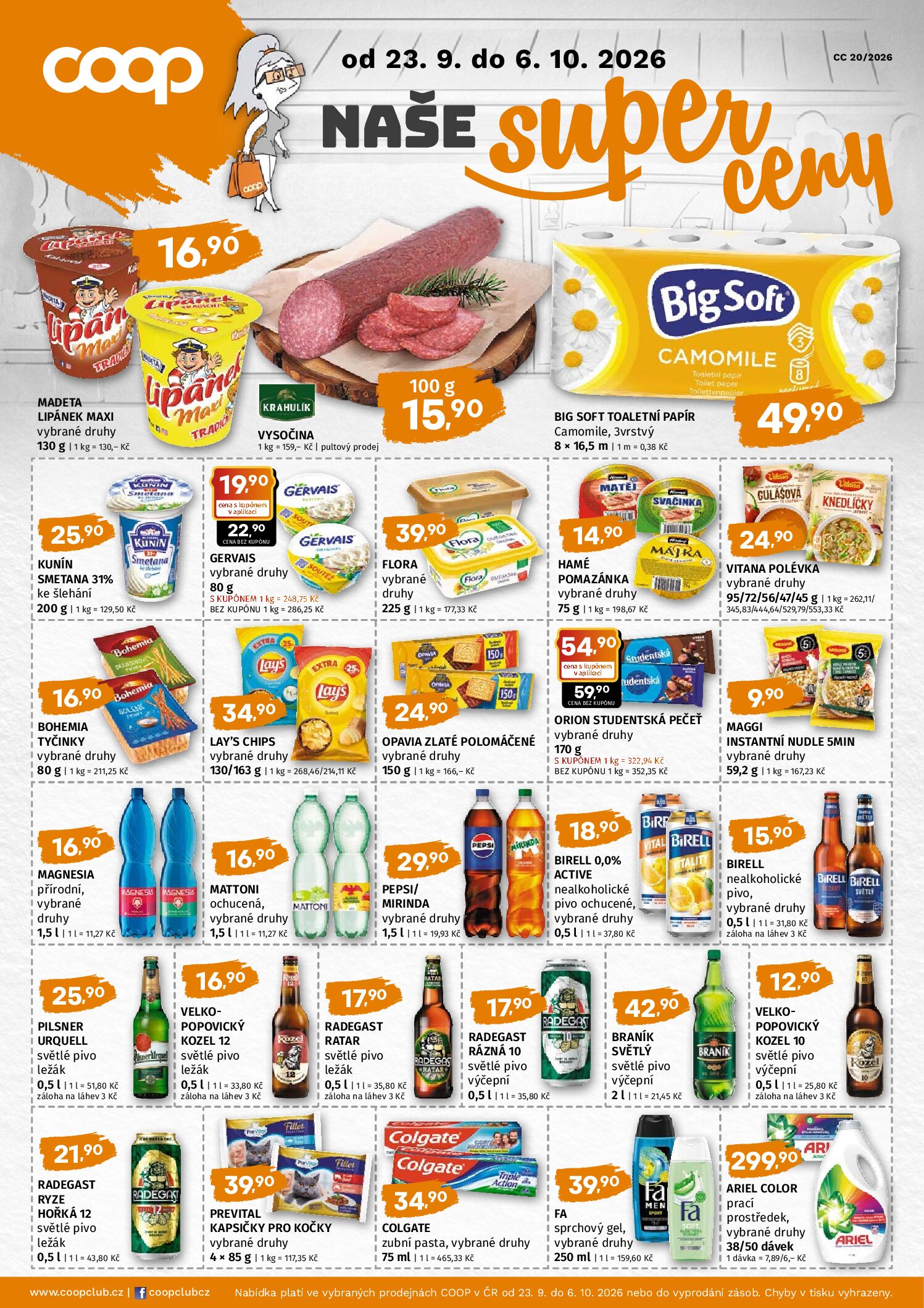 Leták Naše super ceny