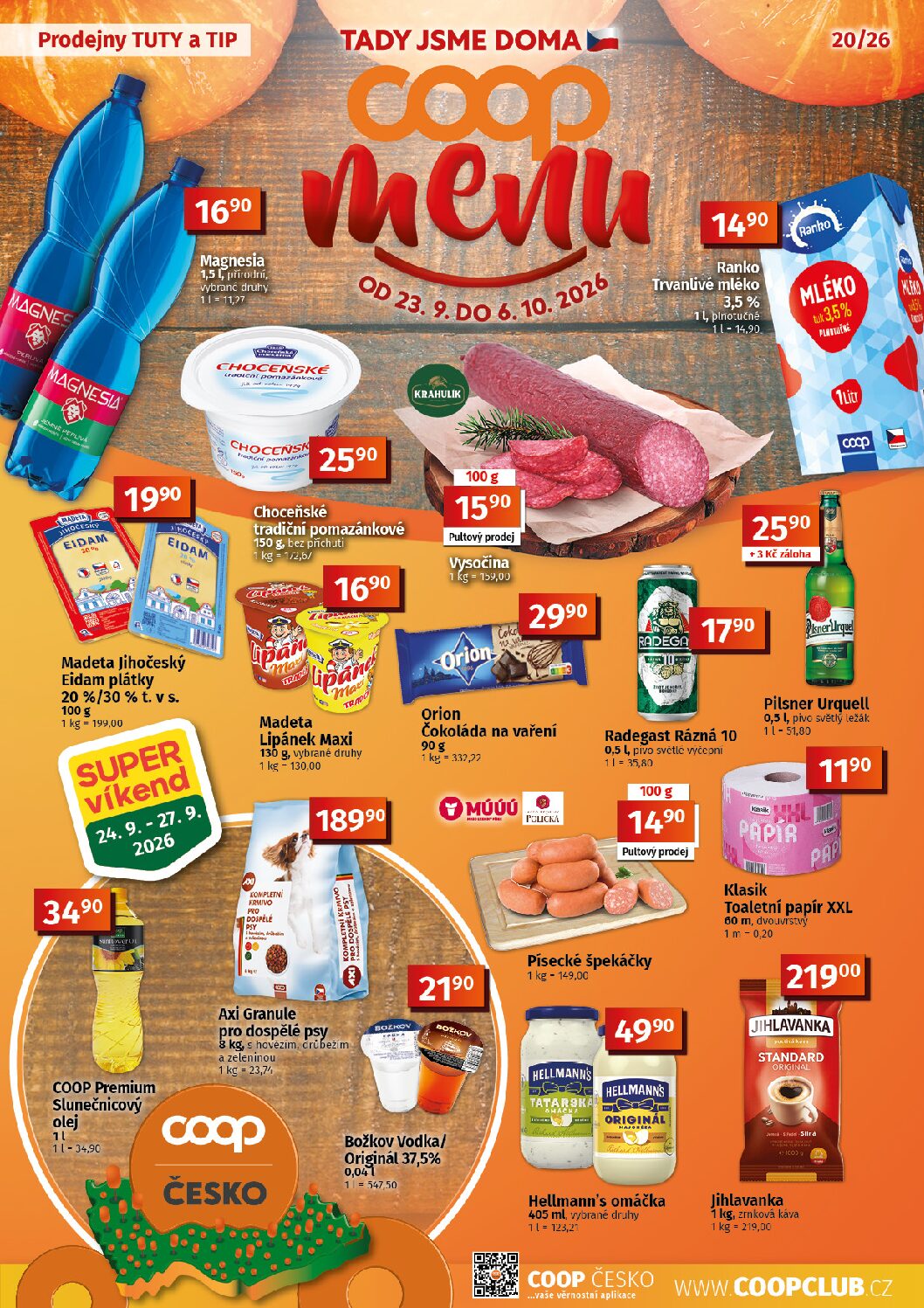 Leták Menu