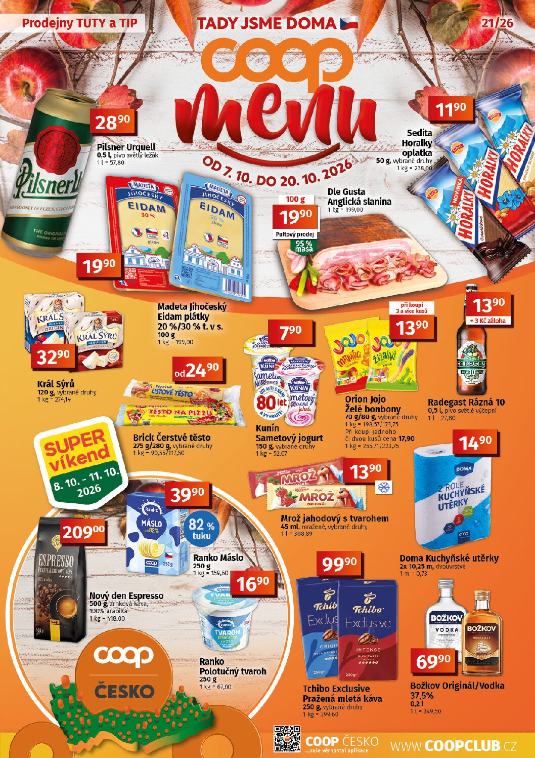 Leták Menu