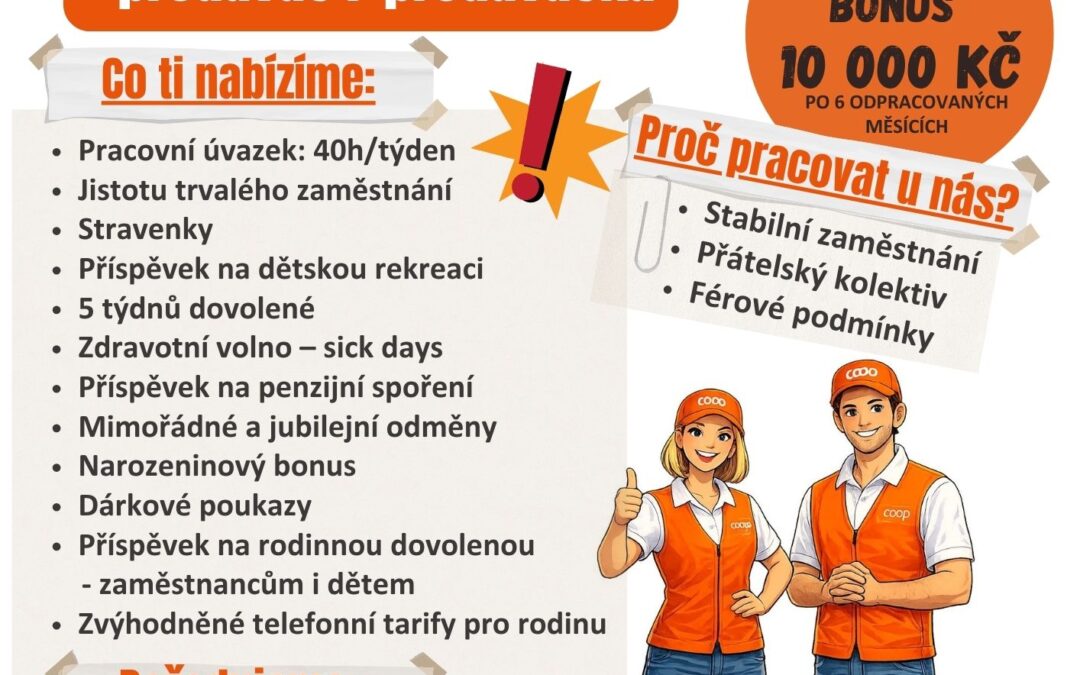 PRODAVAČ / PRODAVAČKA – HOSTOMICE