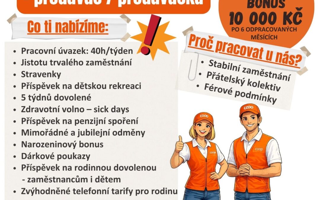 PRODAVAČ / PRODAVAČKA – HOSTOMICE