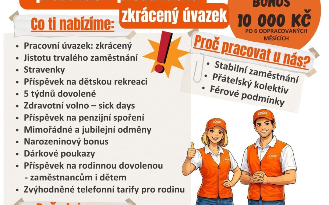 PRODAVAČ / PRODAVAČKA – LOCHOVICE