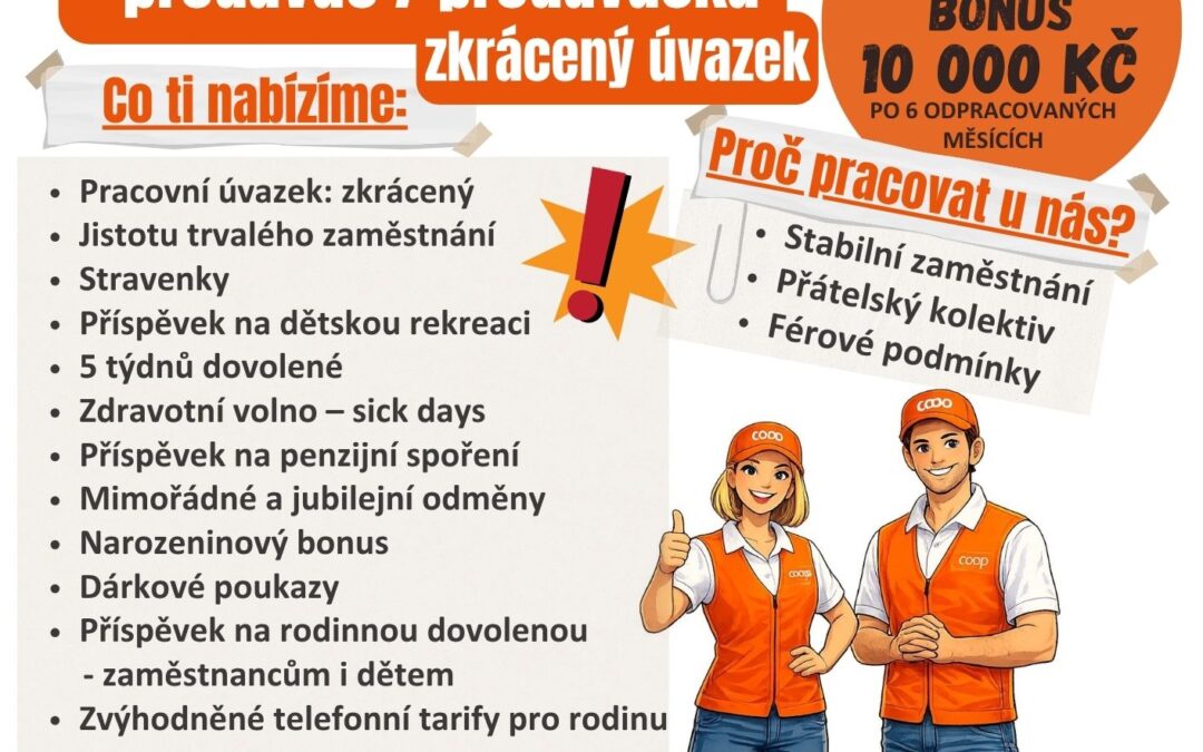 PRODAVAČ / PRODAVAČKA – LOCHOVICE